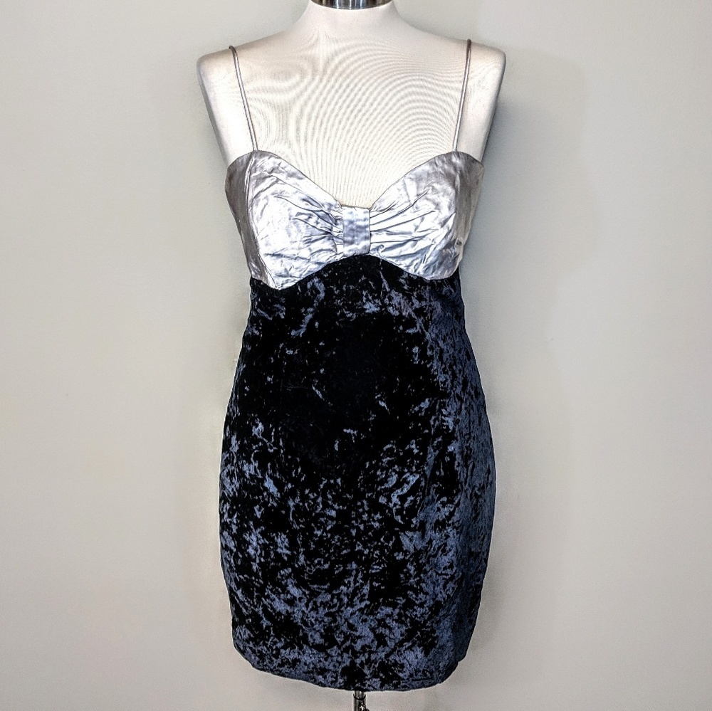 🔥Vintage Jessica McClintock Crushed Velvet Dress